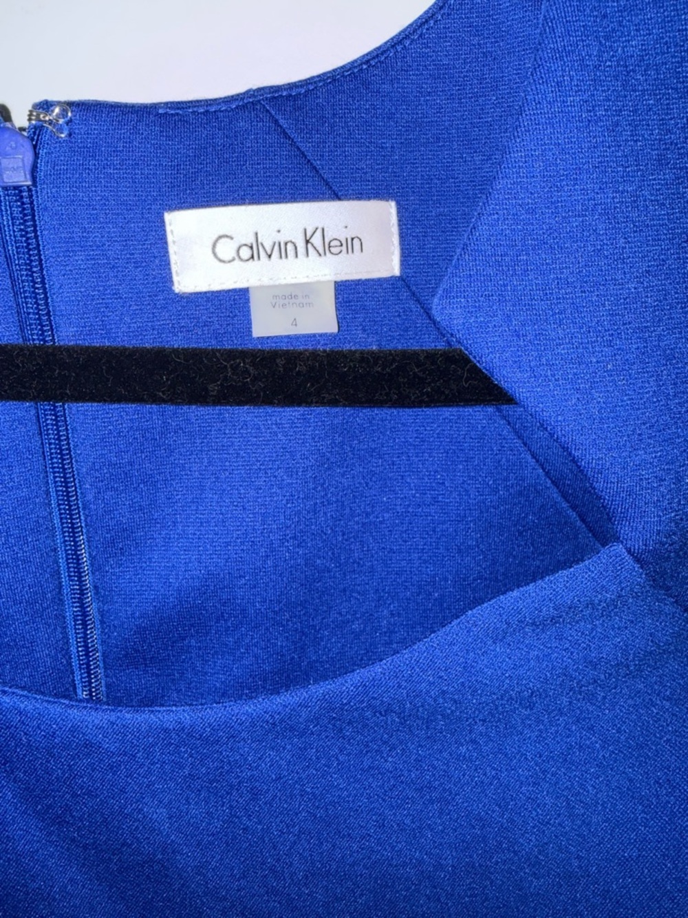 Calvin Klein Cobalt Blue Cap-Sleeve Sheath Dress - Picture 3 of 5
